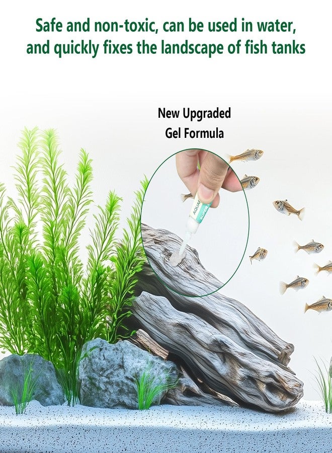 Hygger CO2 Aquarium Glue, Clear Coral Glue for Plants, Rocks, Moss, Coral, Stone, Wood - Quick Drying, Fish Safe, Freshwater & Saltwater Aquascaping - 5g (2PCS) - Image 4